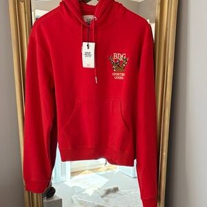 NWT BDG Vibrant Red Hoodie with Graphic